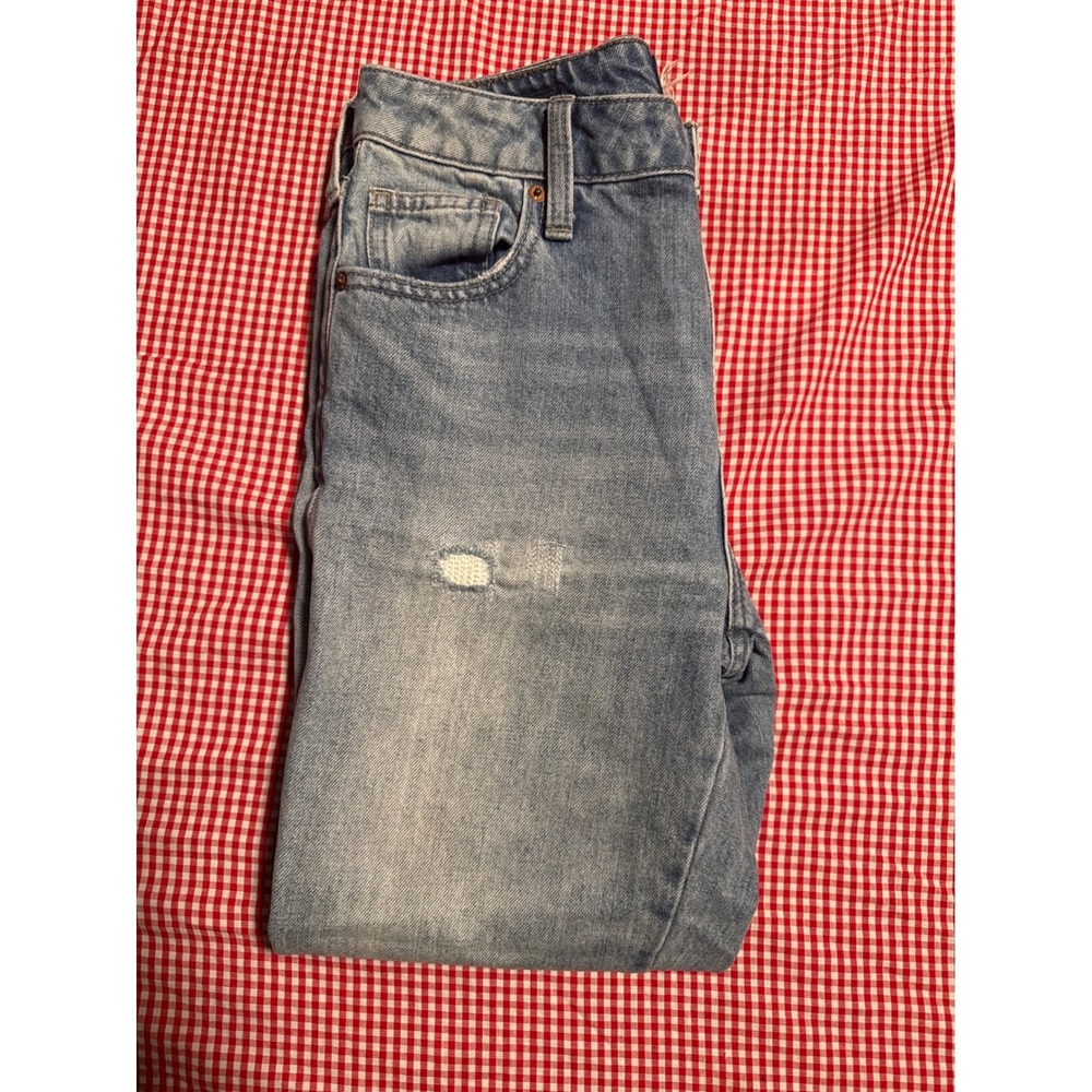 Lucky Brand The High Rise Tomboy Jeans Light Wash‎ Distressed Frayed Women 0 25